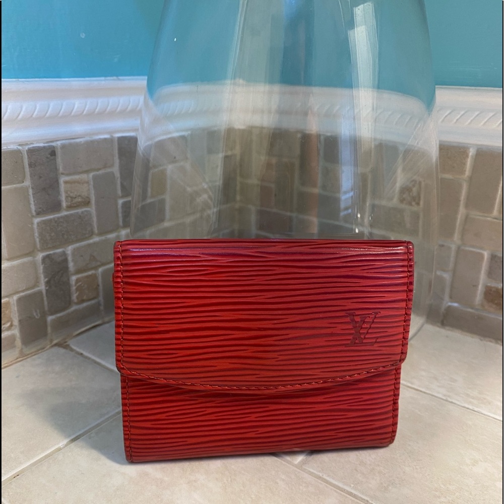 Louis Vuitton Red Epi Card Holder